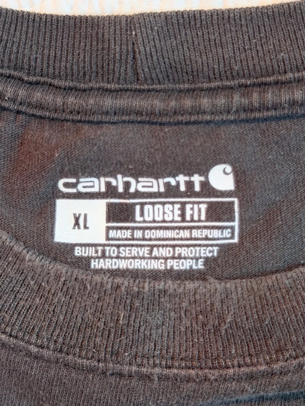 Carhartt K87 | Black Loose Fit Heavyweight Pocket T-Shirt | Size XL